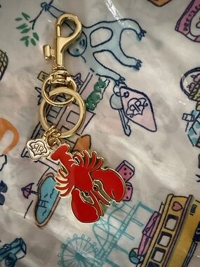 Roller Rabbit X Target Red Lobster Keychain with Gold Clasp